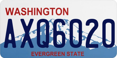 WA license plate AXQ6020