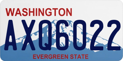WA license plate AXQ6022