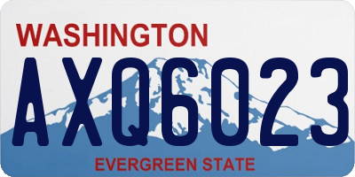 WA license plate AXQ6023