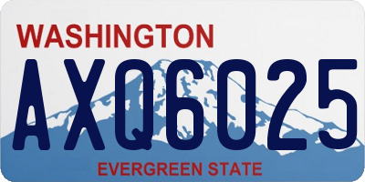 WA license plate AXQ6025