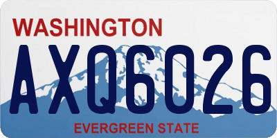 WA license plate AXQ6026