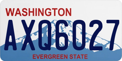 WA license plate AXQ6027