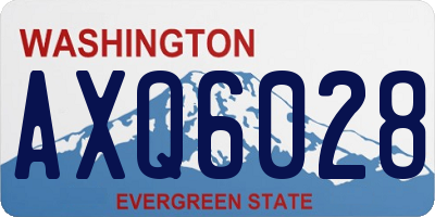 WA license plate AXQ6028