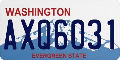 WA license plate AXQ6031