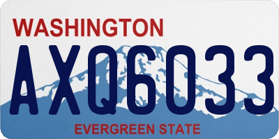 WA license plate AXQ6033