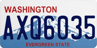 WA license plate AXQ6035