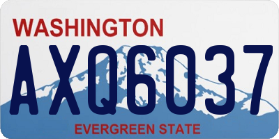 WA license plate AXQ6037