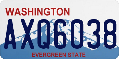 WA license plate AXQ6038