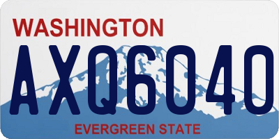 WA license plate AXQ6040