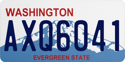 WA license plate AXQ6041