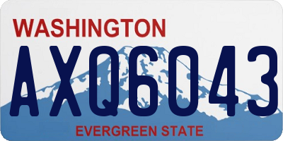WA license plate AXQ6043