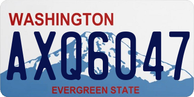 WA license plate AXQ6047