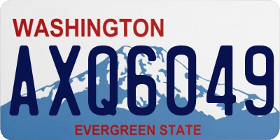 WA license plate AXQ6049
