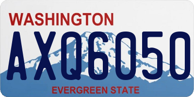 WA license plate AXQ6050