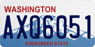 WA license plate AXQ6051