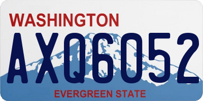 WA license plate AXQ6052
