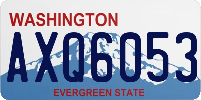 WA license plate AXQ6053