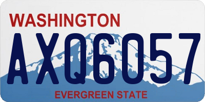 WA license plate AXQ6057