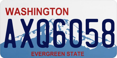 WA license plate AXQ6058