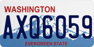 WA license plate AXQ6059
