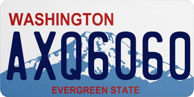 WA license plate AXQ6060