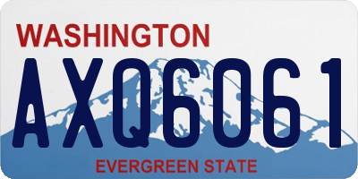 WA license plate AXQ6061