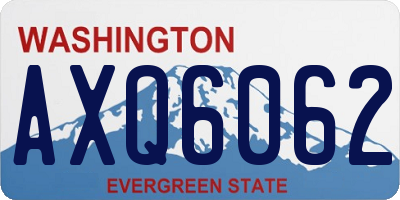 WA license plate AXQ6062