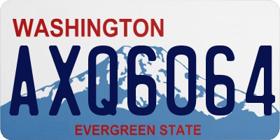 WA license plate AXQ6064