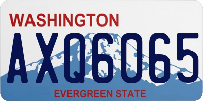 WA license plate AXQ6065