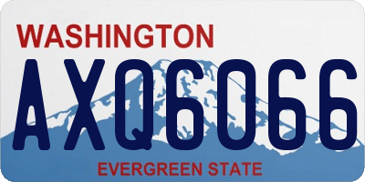 WA license plate AXQ6066