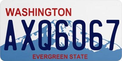 WA license plate AXQ6067
