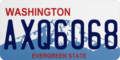 WA license plate AXQ6068