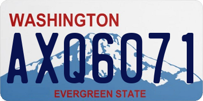 WA license plate AXQ6071