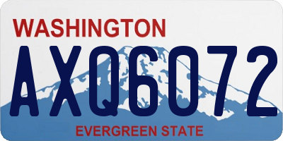 WA license plate AXQ6072