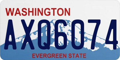 WA license plate AXQ6074
