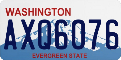 WA license plate AXQ6076