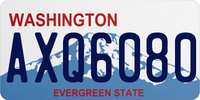 WA license plate AXQ6080