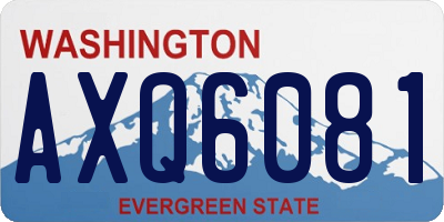 WA license plate AXQ6081