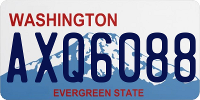 WA license plate AXQ6088
