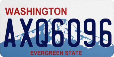 WA license plate AXQ6096