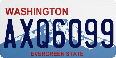 WA license plate AXQ6099