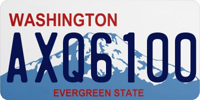 WA license plate AXQ6100