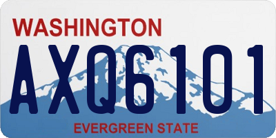 WA license plate AXQ6101