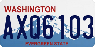 WA license plate AXQ6103