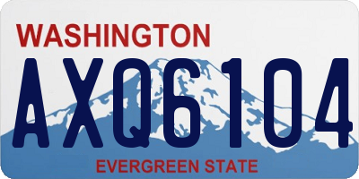 WA license plate AXQ6104