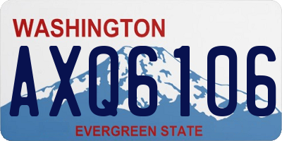 WA license plate AXQ6106
