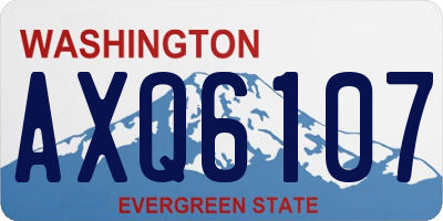 WA license plate AXQ6107
