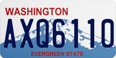 WA license plate AXQ6110