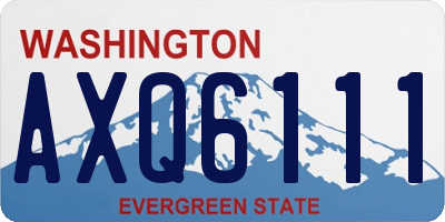 WA license plate AXQ6111