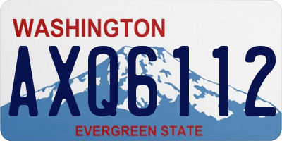 WA license plate AXQ6112